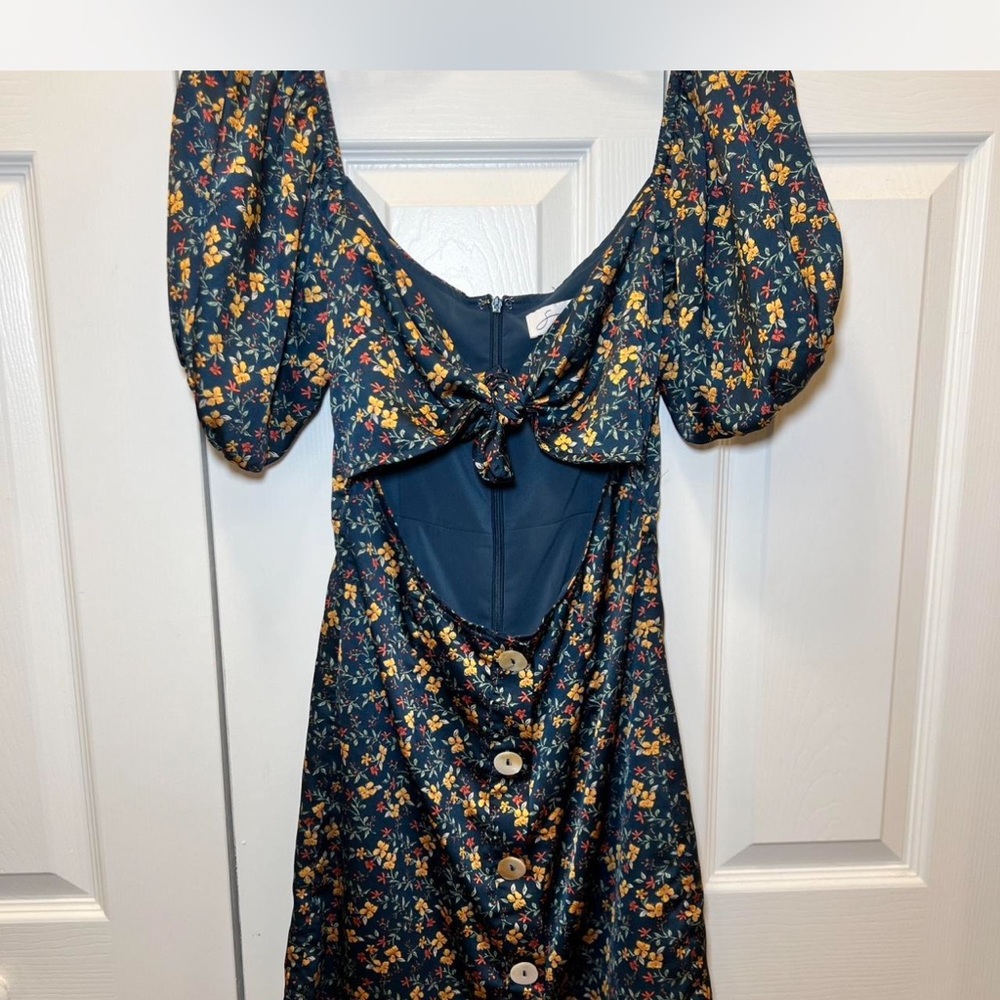 Sabo Skirt Blue Puff Sleeve Sundress